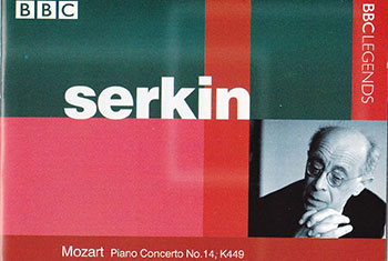 BBC Legends BBCL 4227. Serkin: Mozart – Piano Concerto no.14 K449, Piano Concerto no.21 K467, March in D major no.1 K335