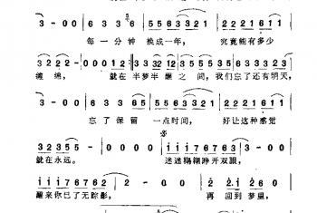 谭咏麟歌曲谱：半梦半醒之间