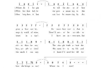 美国经典歌曲谱：爱情的故事 简谱