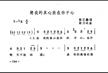 将我的真心放在你手心 陈乐融词 陈志远曲