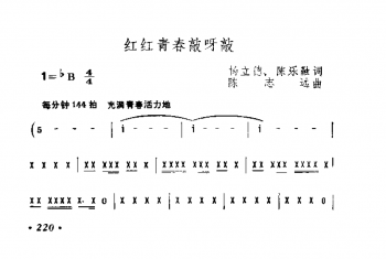 红红青春敲呀敲 杨立德、 陈乐融词 陈志远曲