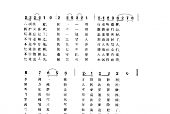 三大纪律八项注意（红军纪律歌）红军歌曲