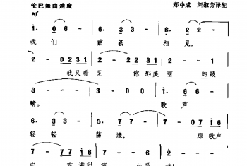 外国现代乐曲简谱：干旱的土地(巴西)巴罗沙曲