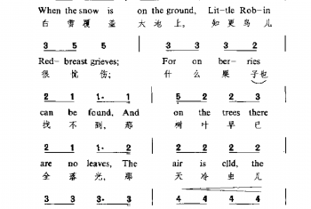白雪覆盖大地上 英国民歌