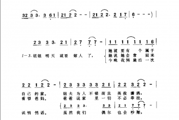 简谱：姐姐明天就要嫁人了·1996刘琼词曲(刘琼演唱)