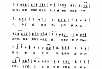 简谱：为了爱 电视剧《护士小姐》主题歌·1999小柯词曲(那英、陈明演唱)