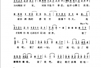 简谱：相见不如怀念·1999那英词 飞鸟凉曲(那英演唱)