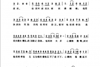 简谱：心酸的浪漫·2000那英词 张宇曲(那英演唱)