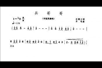 通俗歌曲简谱：兵哥哥·1996石顺义词 羊鸣曲(宋祖英演唱)