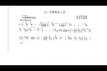 笛子独奏曲简谱：凤阳歌绞八板 山东民间乐曲 郝益军整理（附教学及赏析）